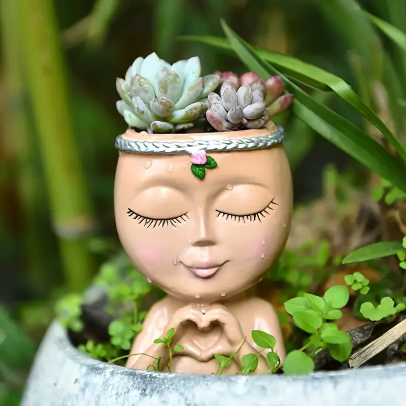Echeveria Succulent - Pot de fleurs en résine en