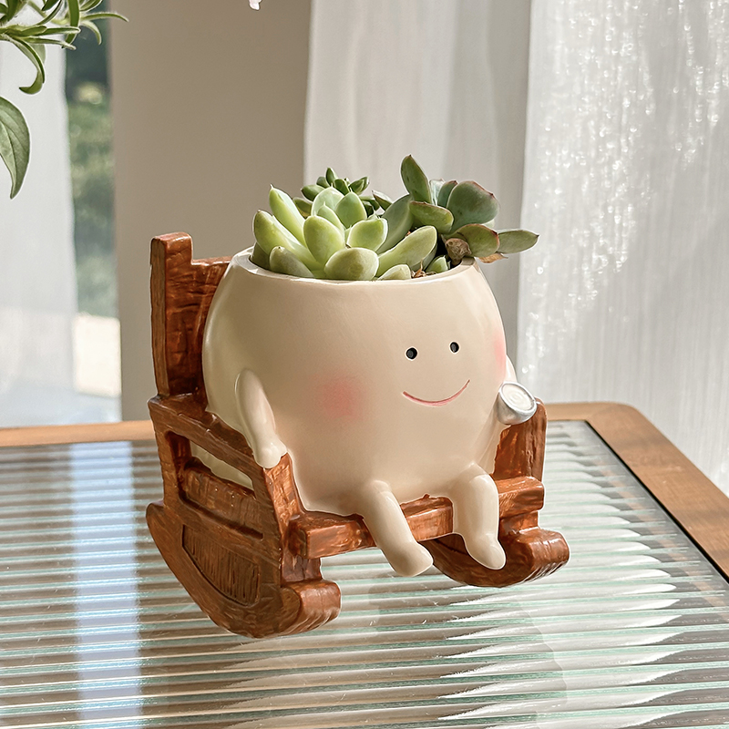 Pot de fleurs en résine fantai - Echeveria Succulent avis et prix